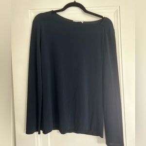 MM Lafleur boatneck gauze long sleeve shirt in XL